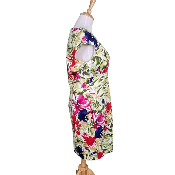 Talbots Vibrant Floral Midi Dress - Picture 3 of 8